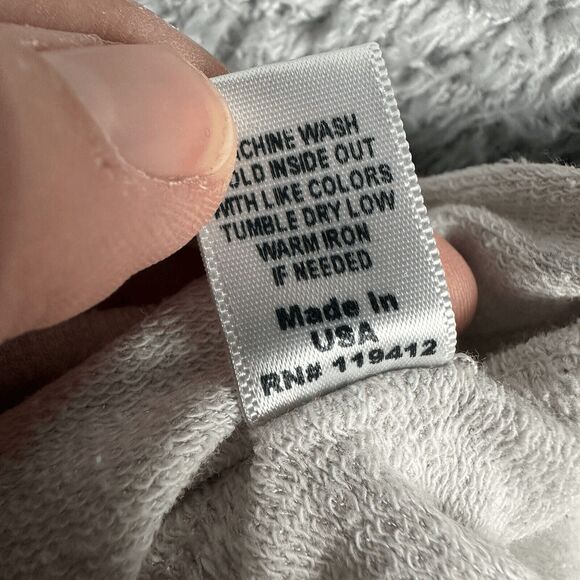 Monrow Mommy Women's Long Sleeve Sweatshirt XS Grey Rainbow Sleeve Crew Neck - Picture 12 of 13